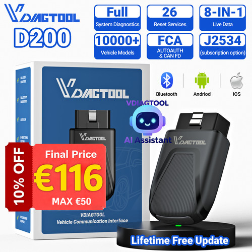 Vdiagtool d200 profi obd2 - 🔥vdiagtool,