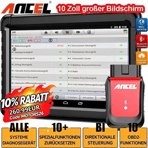 2026 ancel obd2 - x6,