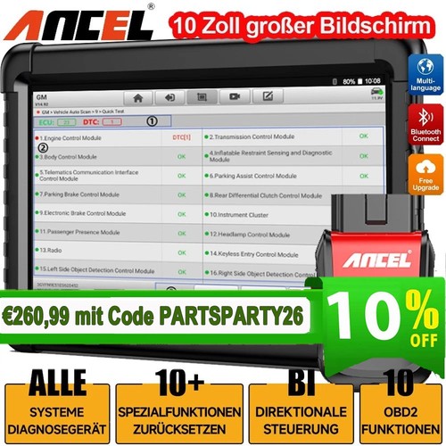 2026 ancel obd2 - x6,